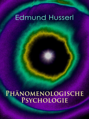 cover image of Phänomenologische Psychologie